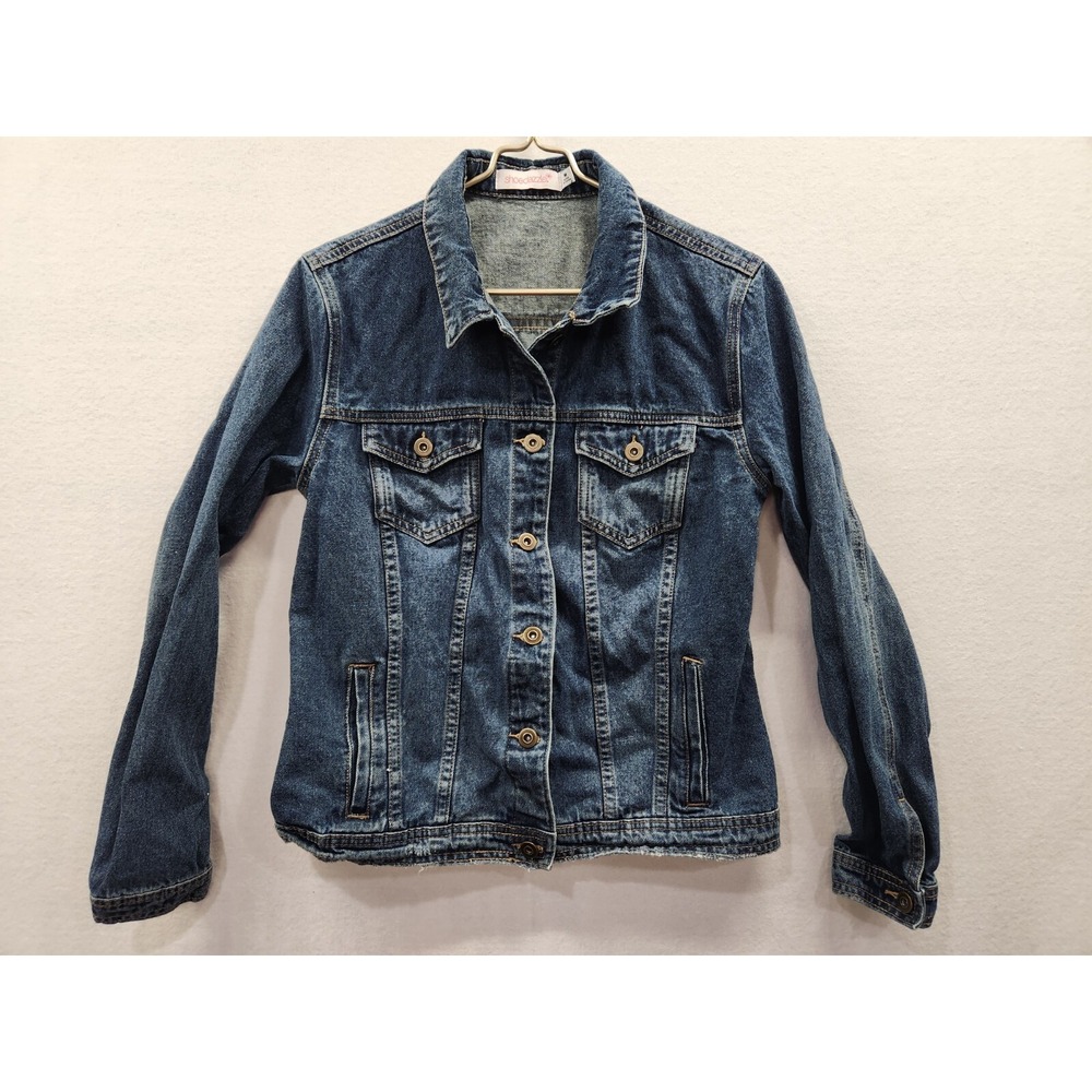 ShoeDazzle Denim Women's Jean Jacket Sz M Trucker Style by Shoe Dazzle Y2K